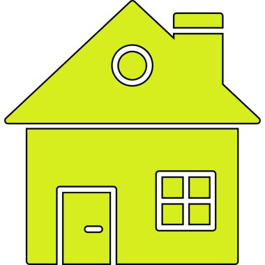 Bina simgesi. Web için ev vektör simgesinin basit illüstrasyonu