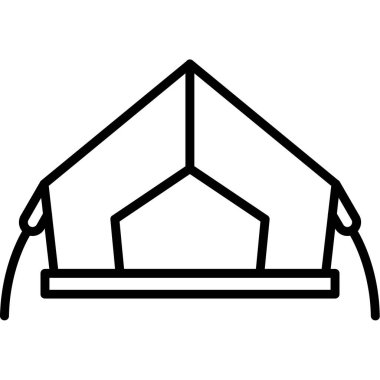 Çadır ikonu. özet vektör illüstrasyonu