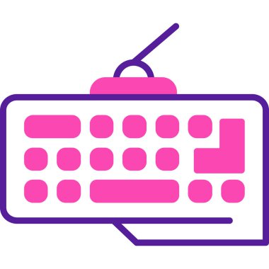 Klavye simgesi vektör illüstrasyonu