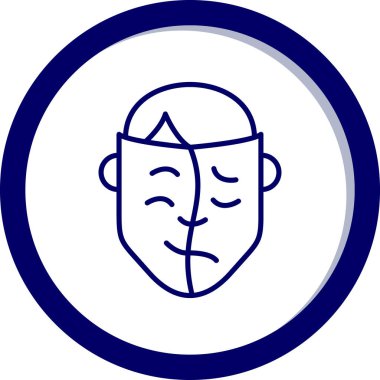 Maskeli bir adamın vektör çizimi