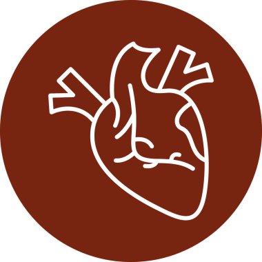 Kalp. Web simgesi basit illüstrasyon