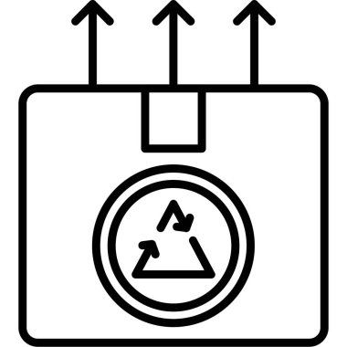 Geri dönüşüm. Web simgesi basit illüstrasyon
