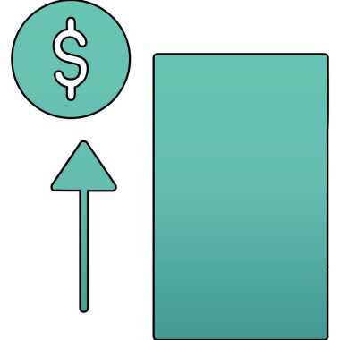 Bir dolar sembolünün vektör illüstrasyonu