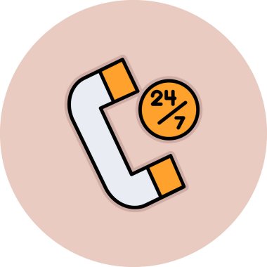 Web ve mobil için trend düz biçim izole edilmiş vektör illüstrasyonunda çağrı merkezi simgesi