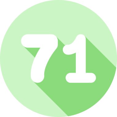 777 simgesi düz stil