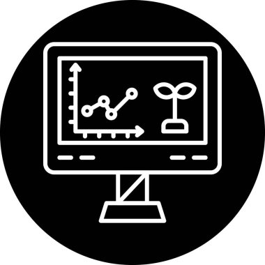 İş ve teknoloji simgesinin vektör illüstrasyonu