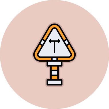 trafik işareti simge vektör çizim