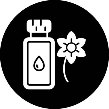 Bir çiçek simgesinin vektör illüstrasyonu