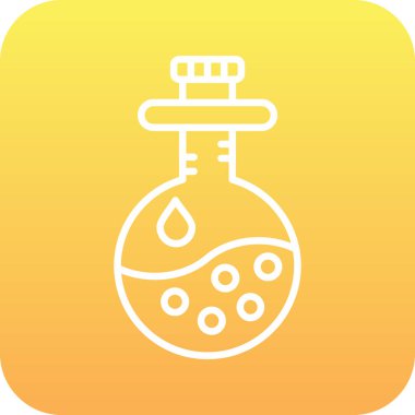 Güzel şişe vektör çizgisi simgesi