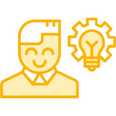 iş fikri renk çizgisi simgesi, konsept vektör tasarımı