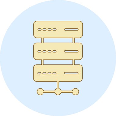 Bir sunucu simgesinin vektör illüstrasyonu
