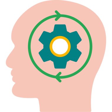 Beyin. Web simgesi basit illüstrasyon