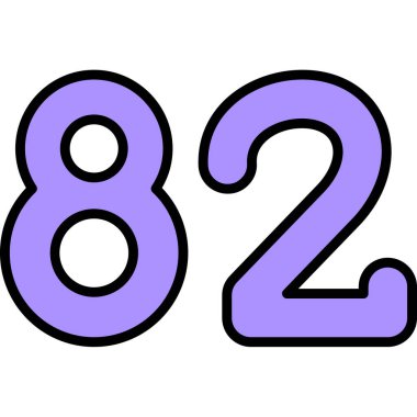 289 numara, üç, altı beyaz arkaplandan, vektör illüstrasyonu