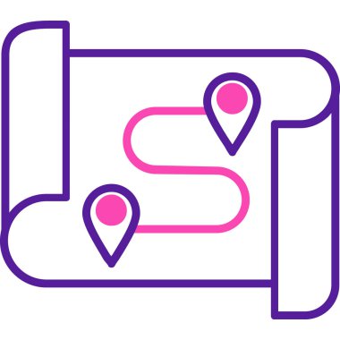 Harita yeri. Web simgesi basit illüstrasyon