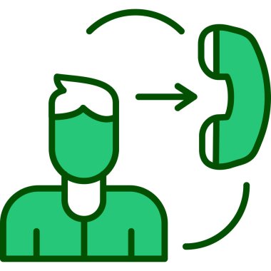 Çağrı merkezi simgesi. İnce çizgi tarzı tasarım. vektör illüstrasyonu