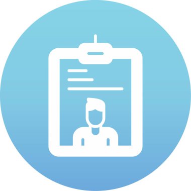 Pano simgesine sahip iş adamı, basit vektör illüstrasyonu