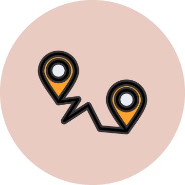 Moda biçimi izole edilmiş arkaplanda harita pin simgesi