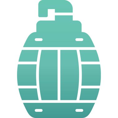 yeşil varil simgesi, vektör illüstrasyonu