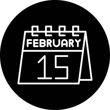 Tek bir takvim simgesinde 13 Şubat tarihi