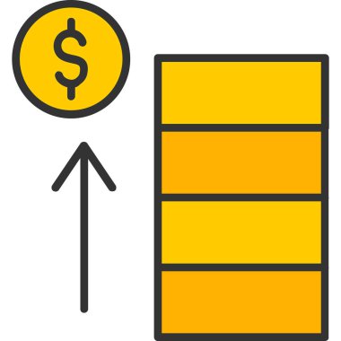 Para için. Web simgesi basit illüstrasyon