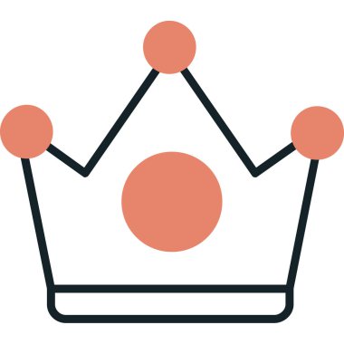 Taç. Web simgesi basit illüstrasyon