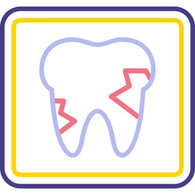 Diş modern simgesinin vektör illüstrasyonu