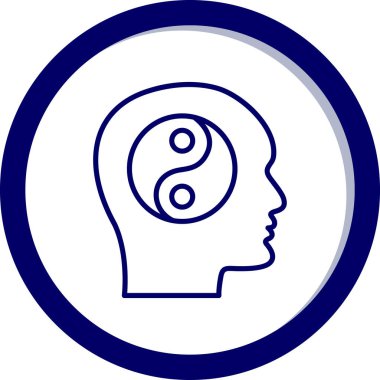 Beyni olan bir insan kafasının vektör çizimi