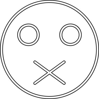 Bir yüz simgesinin vektör illüstrasyonu