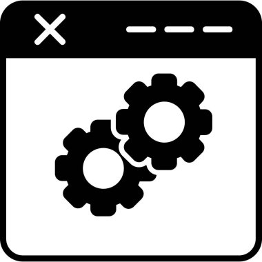 tarayıcı simgesi, vektör illüstrasyonu