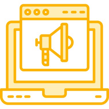 Dizüstü bilgisayar simgesi vektör çizimi