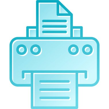 Yazıcı. Web simgesi basit illüstrasyon