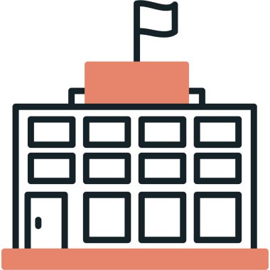 okul simgesi vektör illüstrasyonu