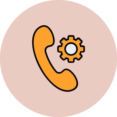 Moda Biçimli Telefon Simgesi İzole Arkaplan