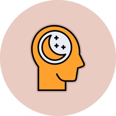 Bir insan yüzü simgesinin vektör illüstrasyonu