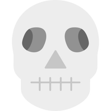 kafatası simgesi, vektör illüstrasyonu