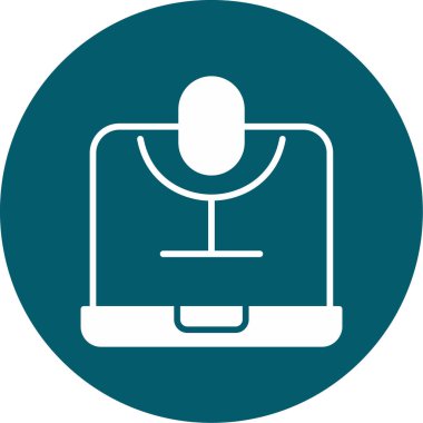 Bilgisayar simgesi. Vektör illüstrasyon biçimi düz ikonik sembol, yuvarlak açılar, gri arkaplan.