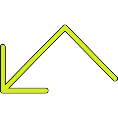 Beyaz arkaplanda yeşil ok simgesi izole edildi. Yön ok teması. vektör illüstrasyonu