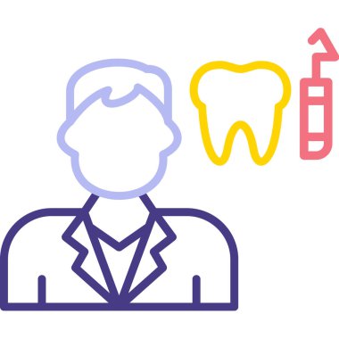 Dişçi. Web simgesi basit tasarım