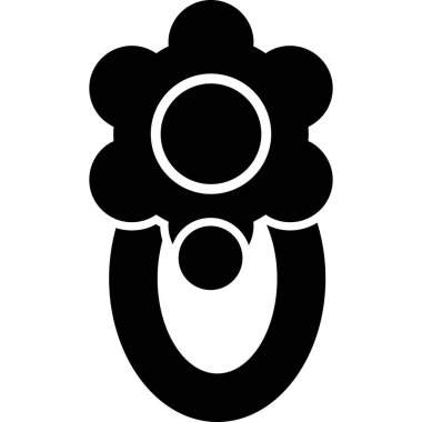 çiçek süsleme vektör simgesi