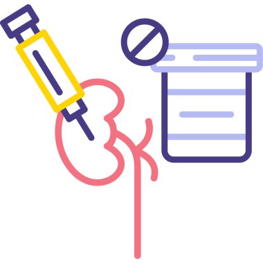 Aşı enjeksiyonu. Basit resimleme