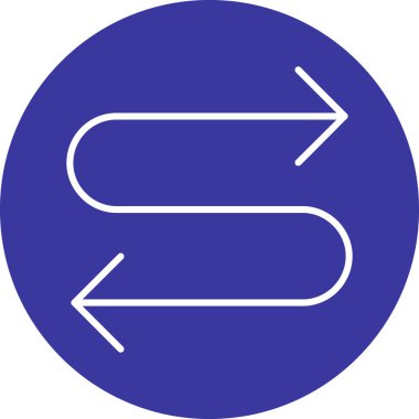 Yön ok simgesi, vektör illüstrasyonu