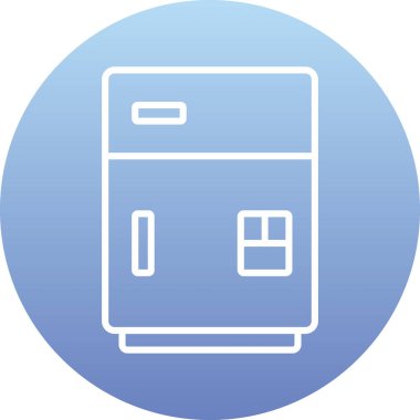 Buzdolabı. Web simgesi basit illüstrasyon