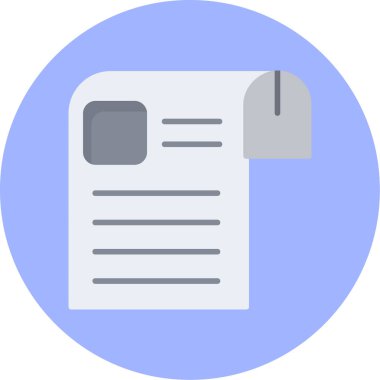 Belge. Web simgesi basit illüstrasyon