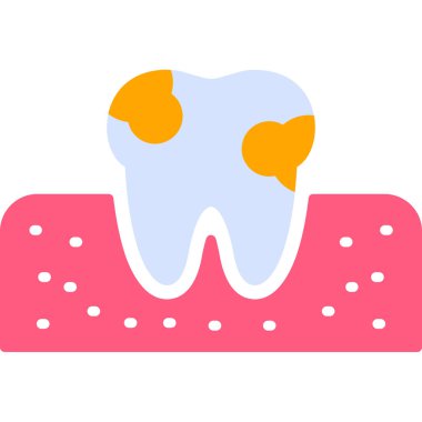 diş simgesi vektör illüstrasyonu