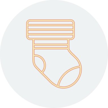 Çoraplar ince çizgi renk simgesi, vektör, simge