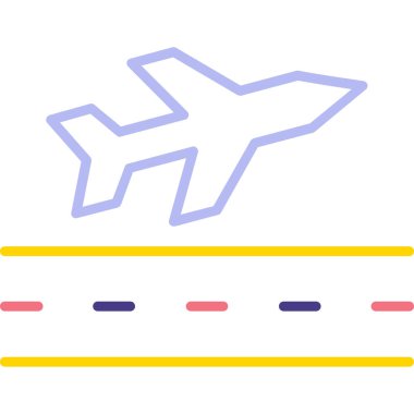 uçak ikonu vektör illüstrasyonu