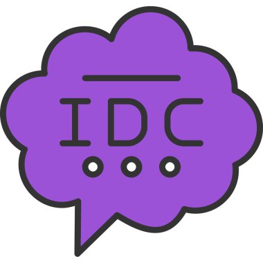 Konuşma balonu simgesinin illüstrasyon tasarımı