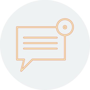 Konuş. Web simgesi vektör illüstrasyonu