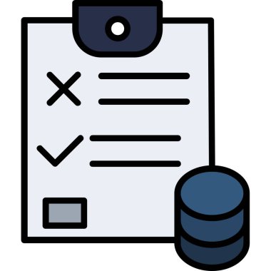 Kontrol listesi simgesi vektör illüstrasyonu