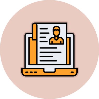 Dizüstü bilgisayarı olan bir adamın vektör çizimi